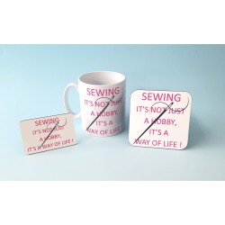 Set of Mug, Coaster and Fridge Magnet-SEWING-ITS MORE THAN JUST A HOBBY